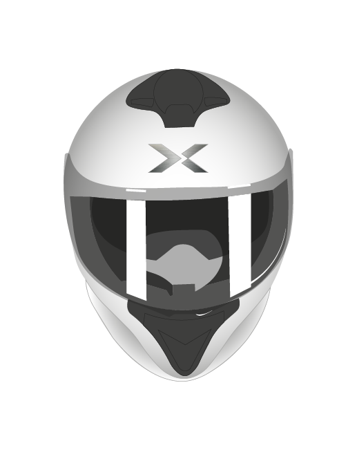 FF helmet white front
